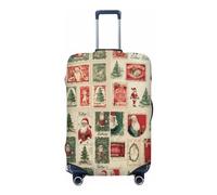 Mexpekil Funda de equipaje vintage con diseño postal de Papá Noel, para maleta de 18 a 21 pulgadas, antiarañazos, antipolvo, protector elástico para equipaje para viajes de vacaciones, multicolor, For