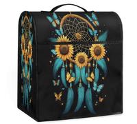 Mexpekil Funda para batidora con diseño de atrapasueños y girasoles, de 5 a 8 cuartos de galón, con asa superior y bolsillos, accesorios universales para decoración de electrodomésticos de cocina