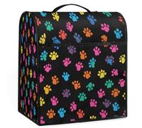 Mexpekil Funda para batidora con estampado de huellas de neón de 5 a 8 cuartos de galón, cubiertas antipolvo para electrodomésticos de cocina con asa superior y bolsillos, accesorios universales para