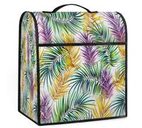 Mexpekil Funda para batidora de pie con patrón de hojas de palma, 5-8 cuartos de galón, cubiertas antipolvo para electrodomésticos de cocina con asa superior y bolsillos, accesorios universales para