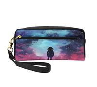 Mexpekil Galaxy Space Star Girl - Estuche de viaje para maquillaje, bolsa de maquillaje, bolsa para bolígrafos, bolsa de piel para cosméticos, brochas de maquillaje, caja de papelería para niños