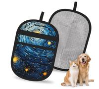 Mexpekil Guante de depilación para mascotas, cielo estrellado abstracto