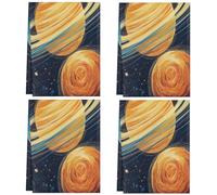 Mexpekil Juego de 4 toallas de mano absorbentes de cocina, planetas del sistema solar, paños de cocina de secado rápido, paños de cocina multiusos para cocina y hogar