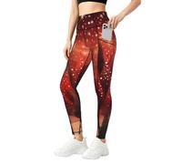 Mexpekil Leggings para mujer UK con bolsillos S-4XL, Christmas Trees Galaxy, M Slim Largo