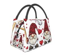 Mexpekil Lindos gnomos de béisbol aislados con corazón de béisbol para mujer, lonchera térmica para adultos, bolsa térmica de gran capacidad, bolsa de almuerzo portátil para el trabajo