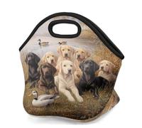 Mexpekil Lonchera de neopreno para mujeres, hombres, adultos, niños, labrador retriever, cachorros, lonchera aislada, bolsa de picnic portátil para el trabajo, camping