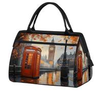 Mexpekil Londres Big Ben - Bolsa de deporte para cabina de teléfono, gimnasio, bolsa grande impermeable para viajes, para mujeres y hombres, camping, baile, yoga, fútbol y natación