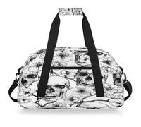 Mexpekil Mexpekil - Bolsa de viaje para gimnasio para niñas y niños, bolsa de mano impermeable para deportes, baile, escuela, Skulls Cherry Blossoms