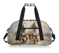 Mexpekil Mexpekil - Bolsa de viaje para gimnasio para niñas y niños, bolsa de mano impermeable para deportes, baile, escuela, Pintura de caballo corriendo