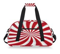 Mexpekil Mexpekil - Bolsa de viaje para gimnasio para niñas y niños, bolsa de mano impermeable para deportes, baile, escuela, Remolino de bastón de caramelo