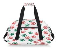 Mexpekil Mexpekil - Bolsa de viaje para gimnasio para niñas y niños, bolsa de mano impermeable para deportes, baile, escuela, Pata rosa y verde azulado