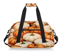 Mexpekil Mexpekil - Bolsa de viaje para gimnasio para niñas y niños, bolsa de mano impermeable para deportes, baile, escuela, Calabazas de cosecha de otoño