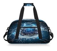 Mexpekil Mexpekil - Bolsa de viaje para gimnasio para niñas y niños, bolsa de mano impermeable para deportes, baile, escuela, Balón de fútbol Water Lightning