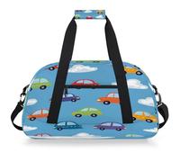 Mexpekil Mexpekil - Bolsa de viaje para gimnasio para niñas y niños, bolsa de mano impermeable para deportes, baile, escuela, Colorido Cars Clouds