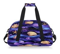 Mexpekil Mexpekil - Bolsa de viaje para gimnasio para niñas y niños, bolsa de mano impermeable para deportes, baile, escuela, Estrella de mar de concha mor