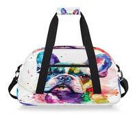 Mexpekil Mexpekil - Bolsa de viaje para gimnasio para niñas y niños, bolsa de mano impermeable para deportes, baile, escuela, Colorido bulldog francés