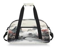Mexpekil Mexpekil - Bolsa de viaje para gimnasio para niñas y niños, bolsa de mano impermeable para deportes, baile, escuela, Ink Nature Scenery
