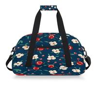 Mexpekil Mexpekil - Bolsa de viaje para gimnasio para niñas y niños, bolsa de mano impermeable para deportes, baile, escuela, Flor azul cereza