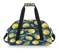 Mexpekil Mexpekil - Bolsa de viaje para gimnasio para niñas y niños, bolsa de mano impermeable para deportes, baile, escuela, Limones acuarela