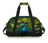 Mexpekil Mexpekil - Bolsa de viaje para gimnasio para niñas y niños, bolsa de mano impermeable para deportes, baile, escuela, Arte de pavo real