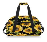 Mexpekil Mexpekil - Bolsa de viaje para gimnasio para niñas y niños, bolsa de mano impermeable para deportes, baile, escuela, Girasoles florales
