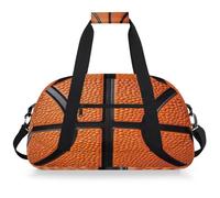 Mexpekil Mexpekil - Bolsa de viaje para gimnasio para niñas y niños, bolsa de mano impermeable para deportes, baile, escuela, Superficie de baloncesto naranja