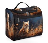 Mexpekil Neceser colgante de viaje con 11 compartimentos, The Fox Dead Leaves resistente al agua, organizador de viaje para accesorios, champú, contenedor de tamaño completo, The Fox Dead Leaves