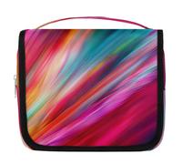 Mexpekil Neceser colgante de viaje para mujer, colorido patrón abstracto, bolsa de lavado grande, portátil, organizador de cosméticos para niñas y niños
