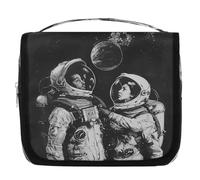 Mexpekil Neceser colgante de viaje para mujeres, astronautas, parejas, bolsa de lavado grande, organizador de cosméticos portátil para niñas y niños