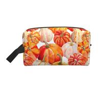 Mexpekil Neceser de viaje para mujeres y hombres, bolsa de lavado impermeable de gran capacidad, bolsa de maquillaje y cosméticos, bolsa organizadora portátil, Bright Pumpkins Fall, One Size