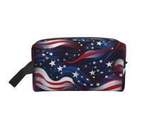 Mexpekil Neceser de viaje para mujeres y hombres, bolsa de lavado impermeable de gran capacidad, bolsa de maquillaje y cosméticos, bolsa organizadora portátil, Estrella bandera de Uas, One Size