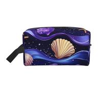 Mexpekil Neceser de viaje para mujeres y hombres, bolsa de lavado impermeable de gran capacidad, bolsa de maquillaje y cosméticos, bolsa organizadora portátil, Estrella de mar de concha mor, One Size