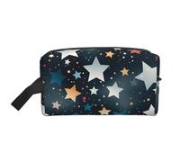 Mexpekil Neceser de viaje para mujeres y hombres, bolsa de lavado impermeable de gran capacidad, bolsa de maquillaje y cosméticos, bolsa organizadora portátil, Galaxy Stars Azul, One Size