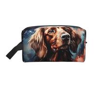 Mexpekil Neceser de viaje para mujeres y hombres, bolsa de lavado impermeable de gran capacidad, bolsa de maquillaje y cosméticos, bolsa organizadora portátil, Art Dog, One Size