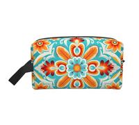 Mexpekil Neceser de viaje para mujeres y hombres, bolsa de lavado impermeable de gran capacidad, bolsa de maquillaje y cosméticos, bolsa organizadora portátil, Boho Bright Floral, One Size