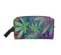 Mexpekil Neceser de viaje para mujeres y hombres, bolsa de lavado impermeable de gran capacidad, bolsa de maquillaje y cosméticos, bolsa organizadora portátil, Rainbow Leaves, One Size