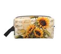 Mexpekil Neceser de viaje para mujeres y hombres, bolsa de lavado impermeable de gran capacidad, bolsa de maquillaje y cosméticos, bolsa organizadora portátil, Song Girasol, One Size