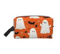 Mexpekil Neceser de viaje para mujeres y hombres, bolsa de lavado impermeable de gran capacidad, bolsa de maquillaje y cosméticos, bolsa organizadora portátil, Bonitos murciélagos fantasmas de dibujos