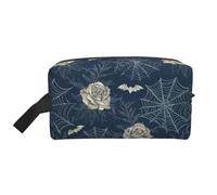 Mexpekil Neceser de viaje para mujeres y hombres, bolsa de lavado impermeable de gran capacidad, bolsa de maquillaje y cosméticos, bolsa organizadora portátil, Rosas de telaraña, One Size