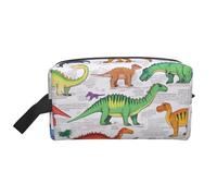Mexpekil Neceser de viaje para mujeres y hombres, bolsa de lavado impermeable de gran capacidad, bolsa de maquillaje y cosméticos, bolsa organizadora portátil, Dinosaurios en varios, One Size