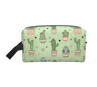 Mexpekil Neceser de viaje para mujeres y hombres, bolsa de lavado impermeable de gran capacidad, bolsa de maquillaje y cosméticos, bolsa organizadora portátil, Corazón de cactus, One Size