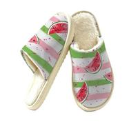 Mexpekil Pantuflas de espuma viscoelástica a rayas para mujer, multicolor, 41/42 EU