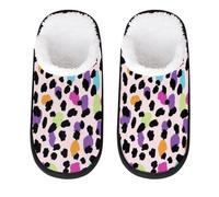 Mexpekil Pantuflas esponjosas para mujeres y hombres, Blacleopard Print the B Afaf1870 52e9 4299 9dba 6eecdb06ecda, 4/7 UK Wide