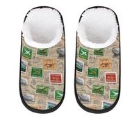 Mexpekil Pantuflas esponjosas para mujeres y hombres, Sellos postales, 8/11 UK Wide