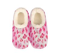 Mexpekil Pantuflas para mujer y hombre con cuello esponjoso, pantuflas cálidas de invierno, antideslizantes, para interiores, zapatos de casa, regalos para mamá y papá (varias tallas 4-11), Estampado