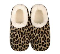 Mexpekil Pantuflas para mujer y hombre con cuello esponjoso, pantuflas cálidas de invierno, antideslizantes, para interiores, zapatos de casa, regalos para mamá y papá (varias tallas 4-11), estampado