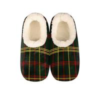Mexpekil Pantuflas para mujer y hombre con cuello esponjoso, pantuflas cálidas de invierno, antideslizantes, para interiores, zapatos de casa, regalos para mamá y papá (varias tallas 4-11), Cuadros