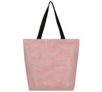 Mexpekil Pink Lines - Bolsa de lona reutilizable para mujeres y niñas, bolsas de compras grandes para mujer, bolsa de hombro multiusos