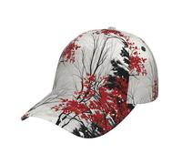 Mexpekil Plum Bossom Gorra de béisbol para hombres y mujeres, pintura de acuarela, sombrero de sol ajustable, sombrero de verano, gorra de protección para deportes al aire libre, correr