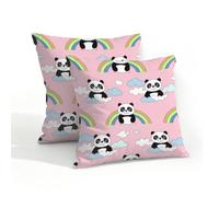 Mexpekil Rainbow Clauds - Juego de 2 fundas de cojín de 45 x 45 cm, impermeables, para exteriores, 18 x 18 pulgadas, para patio y jardín